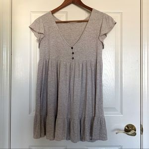 Ruffled Button Babydoll Dress | S